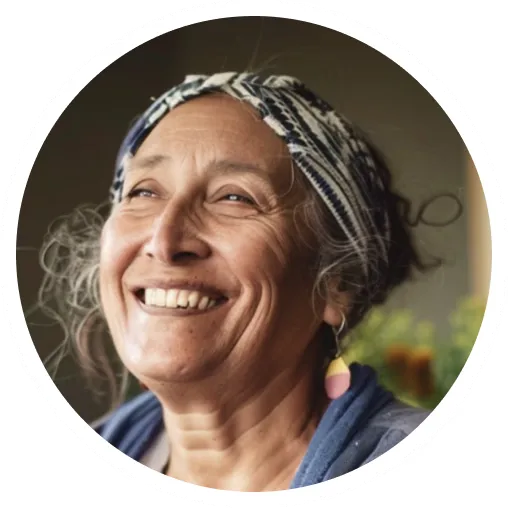 Community member receiving services